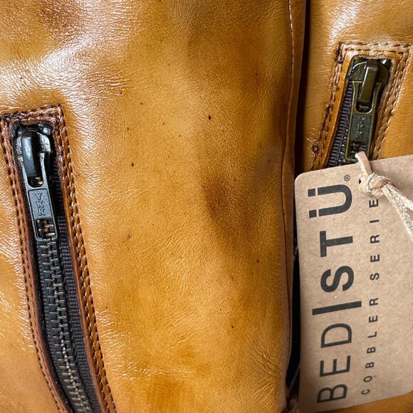 BED STU Tess Distressed Tan Leather Tall Riding Boots BEDSTU Size 8 - Picture 9 of 16